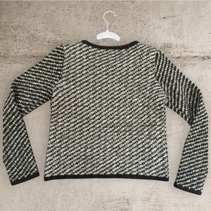 rag & bone Black and White Crew Neck Sweater
